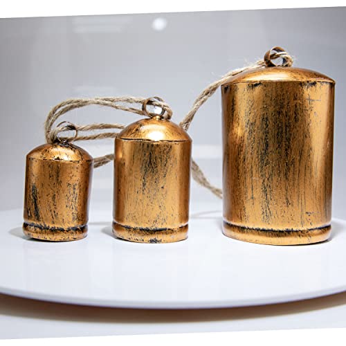 Vintage Cow Bells, Rustic Christmas Bells With Hanging Rope, Brass Metal Bells For Christmas Decoration… #TOP3