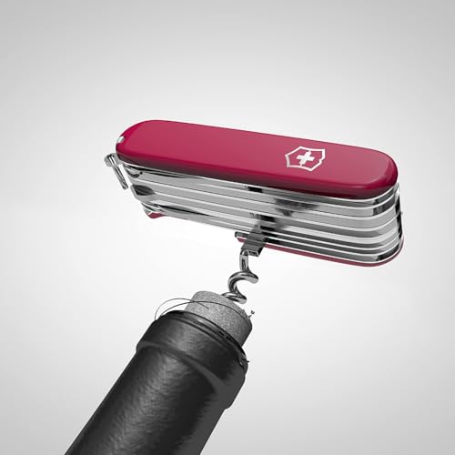 Victorinox Taschenmesser Huntsman Wood (13 Funktionen, Korkenzieher, Schere, Dosenöffner), Braun