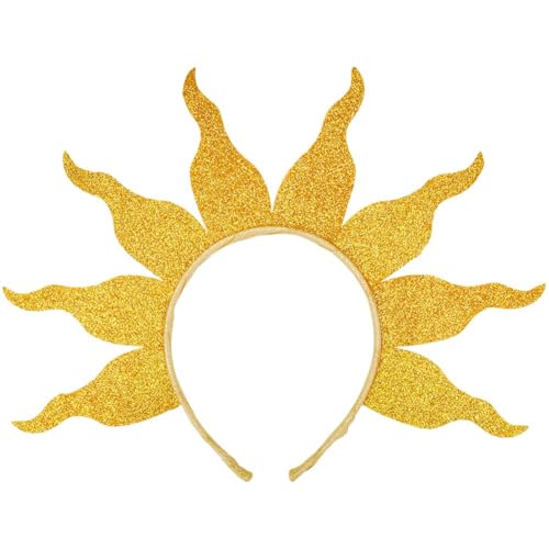 Abbdbd Flammen-haarreif, Blinkender Sonnen-haarreif, Schimmernder Feuer-Party-haarreif Für Erwachsene Und Kinder Abbdbd Flammen-haarreif, Blinkender Sonnen-haarreif, Schimmernder Feuer-Party-haarreif Für Erwachsene Und Kinder