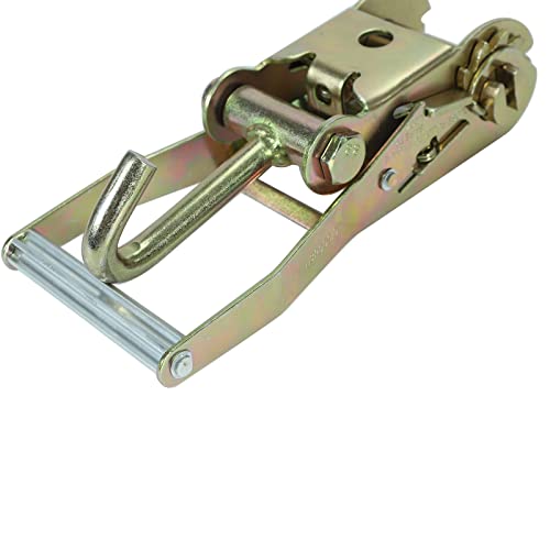 Prffwk 4Pcs 2" Inch Ratchet Tie Down With Steel J-Hook For Tow Truck Trailer Heavy Duty #TOP5