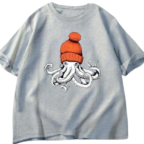 FCCBDFC A Maniche Corte T-Shirt Grafica Casual in Cotone Manica Corta Girocollo Magliette Abbigliamento Unisex-Grigio-XXXL
