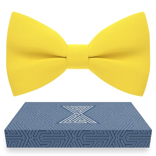 Image of Bow Tie House Mens Bowties Pre-tied Shape Clip on Bowtie Solid Men Formal Wear for kids, baby boys, toddler any age bow ties