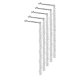 Chamvino 5PCS Dreadlocks Metal Tassel Ponytail Multi-Strand Hair Chain Prom Party Concave styling hair accessories hair extension chain with clip for girls and women (silver)