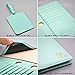 Passport Holder for Women - Passport Wallet RFID Blocking and Luggage Tag Set for Travel - Elegant Gift Box - Sky Green