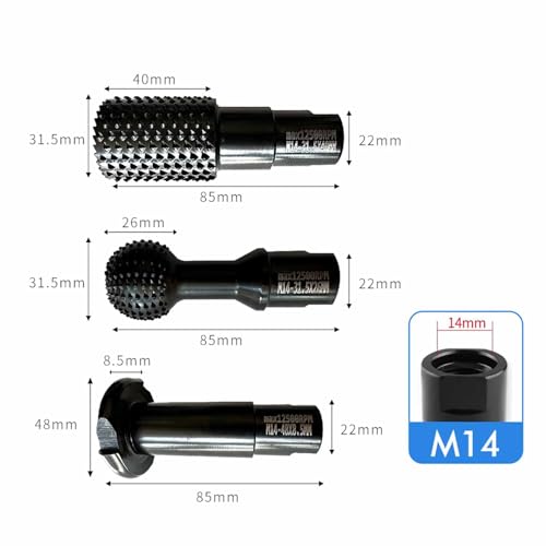 Set de fresas rotativas FLEXMAN 3 piezas 14mm para madera miniatura 4
