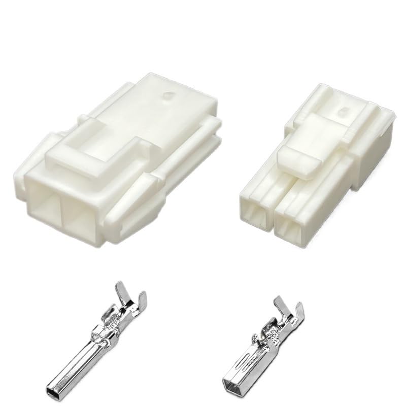 VL6.2mm spacing Connector high Current Cable Two ho/*le Plug 1/2/3/4/6/8/12 pin Wire Harness Socket Terminal Sheath(2p,1sets)
