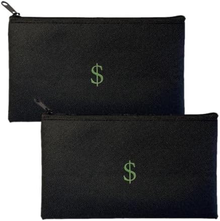 Miniatura 2 de Efectivobolsa de dinerobolsa tamaño perfecto, impermeable, 7.7 in x 4.5 in, bolsa de viajebolsa con icono de efectivosímbolodólar$ signo, Negro -, 2