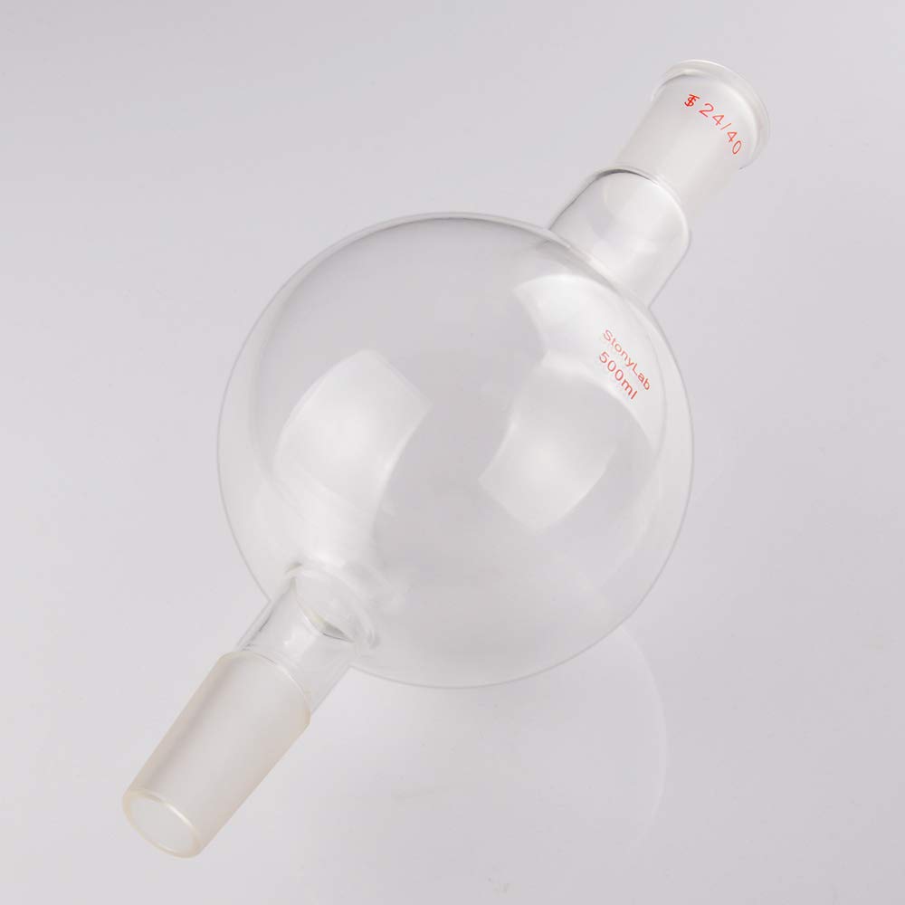 stonylab Serbatoio per Cromatografia in vetro, Chromatography Reservoir Serbatoio di Cromatografia in Vetro Borosilicato con Giunto Standard 24/40 per Laboratorio - 500 ml