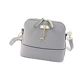 Tipo de mano: bandolera Dasongff Noveales de mensajero para mujer vintage pequeño bolso de mano de cuero bolso casual con pinza para billetes para oro, gris, Talla única