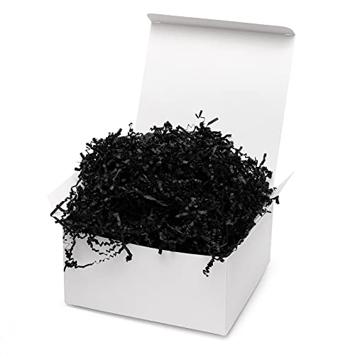 Mcfleet Crinkle Cut Paper Shred Filler 2 Lb Black Crinkle Paper Shredded Paper For Gift Box - Gift Basket Filler - Gift Box Stuffing For Christmas, Halloween Packaging Wrapping #TOP6