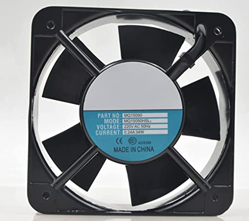 Ventilador 15050 de 220V y 34W con rodamiento para armarios eléctricos de 150x50 mm