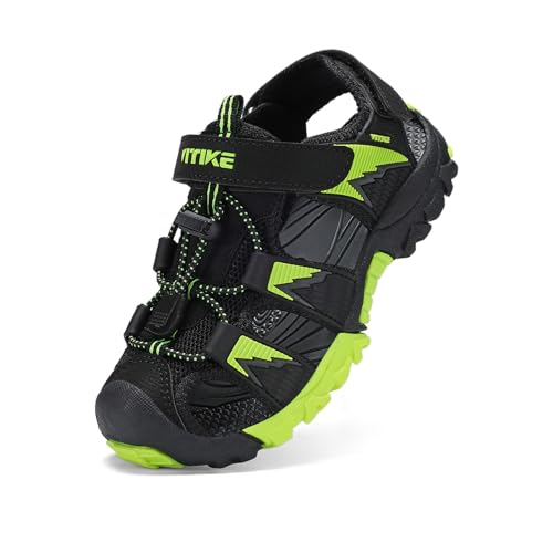 Image of JMFCHI Boys Girls Kids Closed Toe Sports Sandals Summer Water Shoes | Little /Big Kid,Comfortable lightweight,Non-slip soft sole,Hook-and-loop closure,Easy wear,Anti-collision toe,Daily casual