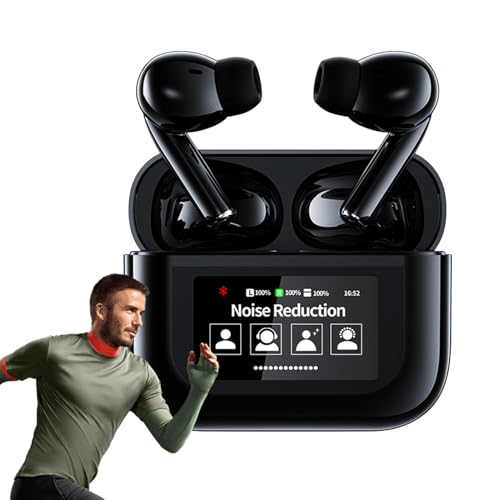 Noise Cancelling Earbuds - Sweat Resistant Earbuds, Sports Headphones Wireless | Touch Screen Earbuds with Charging Case, Wireless Headphones for Active Lifestyle Enthusiasts, Focused Listening