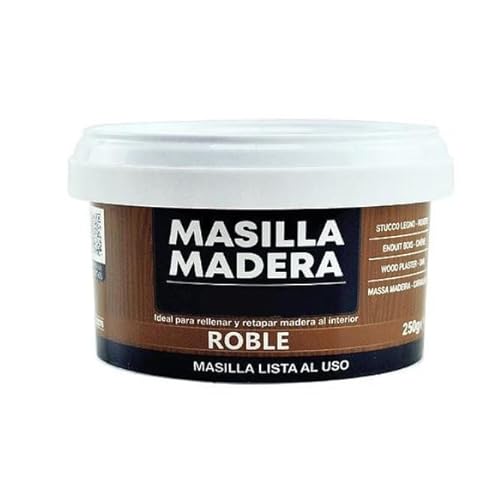 YIJIA | Masilla para Madera – Ideal para rellenar y reparar madera al interior, Masilla lista al uso 250 gramos - Secado Rápido, Alta Adherencia y Fácil Aplicación -Color Roble