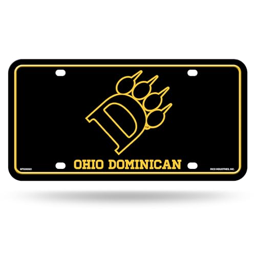 Rico Industries NCAA Ohio Dominican Panthers Metal Auto Tag 6" x 12" - Great for Truck/Car/SUV