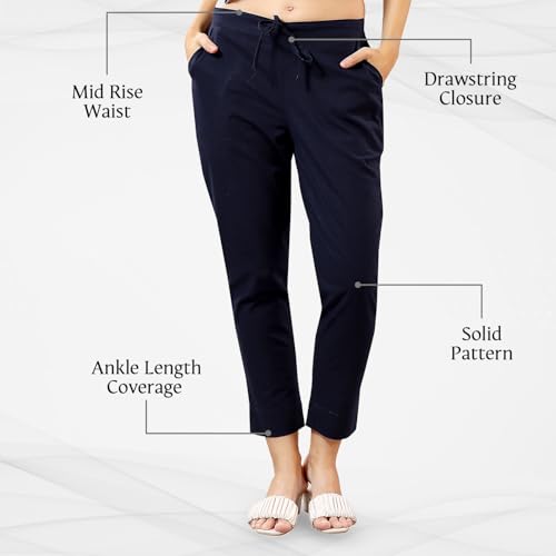 Image of TRASA Ultra Soft Cotton Regular and Plus 8 Colour Cotton Pants for Womens and Girls - Available Sizes : M,L,XL,2XL,3XL,4XL,5XL