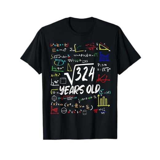 Matemáticas 18 cumpleaños 2003 raíz 324 = regalo de 18 años Camiseta