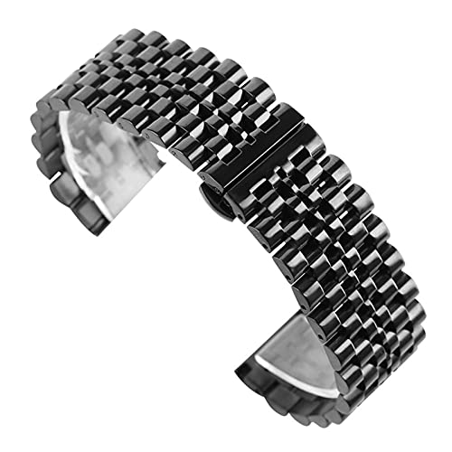 Fermoir de pliage de sangle 22mm argent remplacement montre masculin