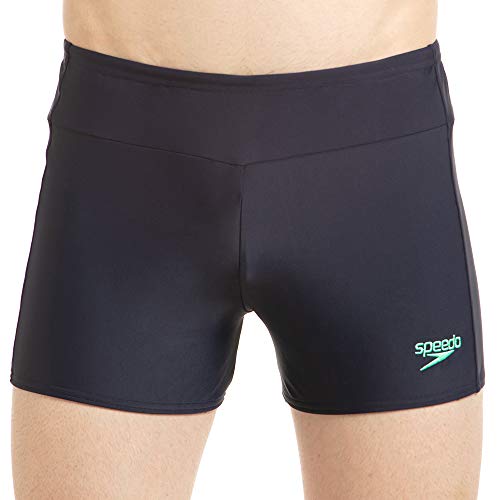 Image of Speedo Men's Endurance Essential Houston Aquashort - True Navy & Green Glow