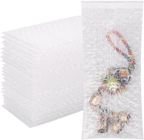 70Pack Self-Seal Bubble Out Bag Pouches 4 x 8 Inch Small Bubble Pouches Bags, Double Walled Bubble Cushioning Bags, Self-Sealing Protective Wrap Cushioning Bags for Shipping, Packing, Moving