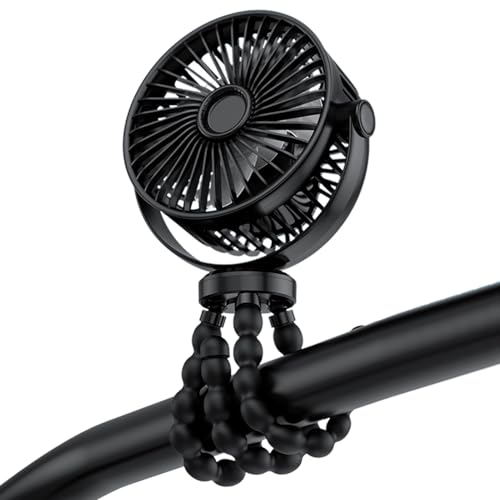 Generisch Kinderwagen-Ventilator Schwarz USE2XEQYAJ9G72N9EU