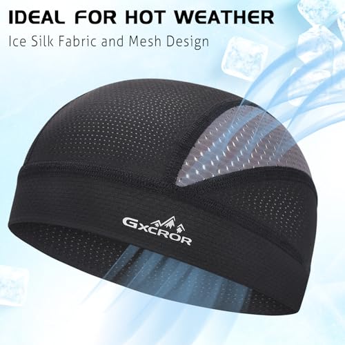 Image of GXCROR Cooling Skull Cap for Men Women Sweat-Wicking Breathable Mesh Liner for Helmets, Summer Cycling Motorcycle