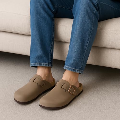 CUSHIONAIRE Haze Mens Clogs | Comfortable Slip-On Clogs for Men with Arch Support and Cork Suede Footbed | Perfect Potato Shoes for Indoor & Outdoor Use4