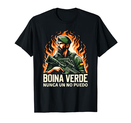 Boina verde GOE Ejercito Español España Militar T-shirt, Preto
