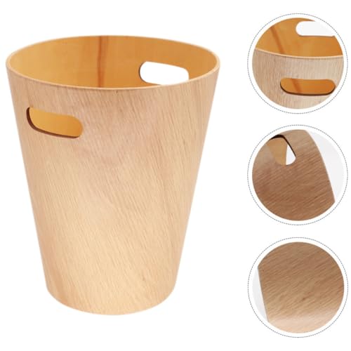 Corbeille à papier de table en bois naturel style japonais
