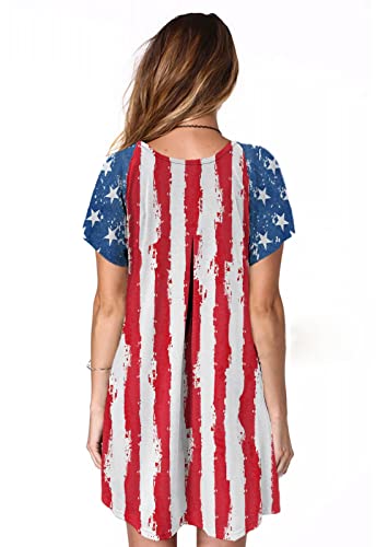 Image of Alaster Women's Casual Summer T Shirt Dress Loose Short Sleeve Tunic Dress with Pocket for Women