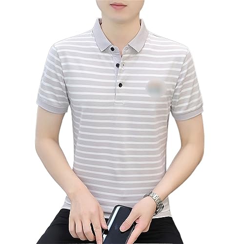 T-shirt à rayures d'été manches mi-longues style casual
