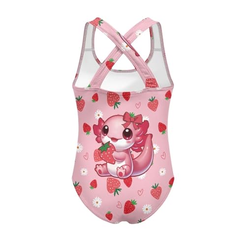 Girl One Piece Bathing Suit Kids Cute Beach Sport Swimwear Cross Back Scoop Neck Summer Swimming Pool Beachwear2