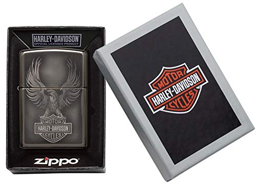 Encendedor Zippo Black Ice Harley Davidson miniatura 6