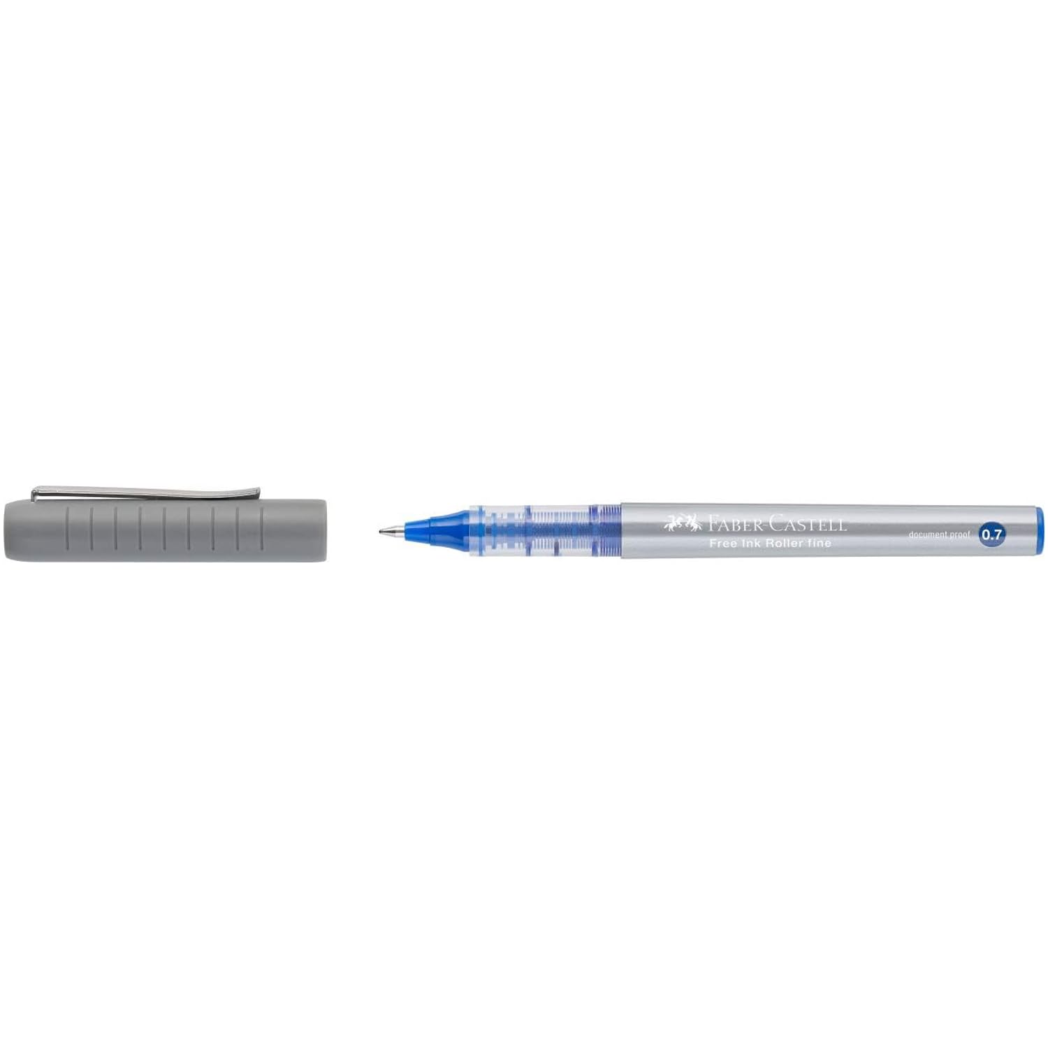 Faber-Castell Bolígrafo de tinta de punta de 0,7 mm, bolígrafos rollerball de regalo, papelería para oficina, trabajo, hogar, etc. (Multicolor, paquete de 10)