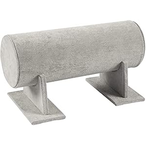 Grijze fluwelen hoofdband houder/ sieradenorganizer standaard, 30,5 x 18 cm