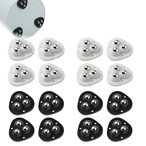 16 PCS Appliance Wheels for Kitchen Appliances Mini Caster Wheels for Small Appliances 360° Rotation Self Adhesive Caster Wheels Stainless Steel Rollers Universal Wheel for Home Kitchen