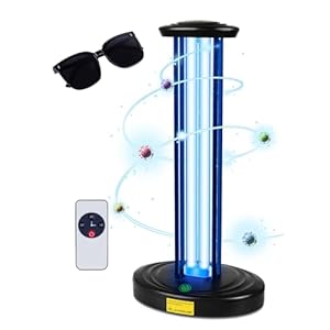 UV Light Sanitizer,UVC Light Sanitizer for Room,Ultraviolet Light Sanitizer with 3- Speed Timing and Remote Control,UV Disinfection Light, UVO light for Bugs and Dust Mites,UV Lamp for Kitchen, Office