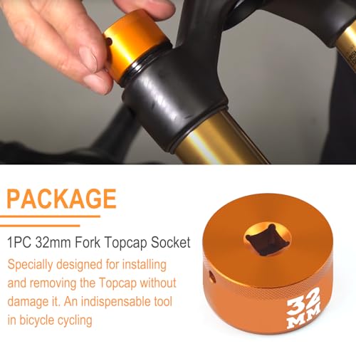 32mm Bike Fork Topcap Socket Tool Compatible for Fox Fork Series of 36,38,40, Use for 3/8" Ratchet Drive by PEATOVIE - Used condition - Image 6