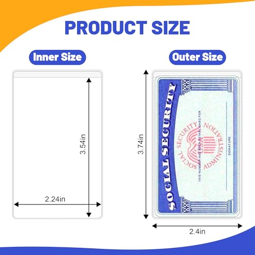 10 pcs social security card protector sleeves31 mil soft clean waterproof ssnnew medicarecredit card holder soft iddebitcredit card covers