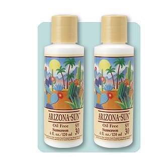 (2 PK) Arizona Sun Sunblock SPF 30 â€“ 4 oz - Total Sun Protection Lotion - Oil Free Sunblock Cream - Face and Body Sun Screen â€“ Sun Block