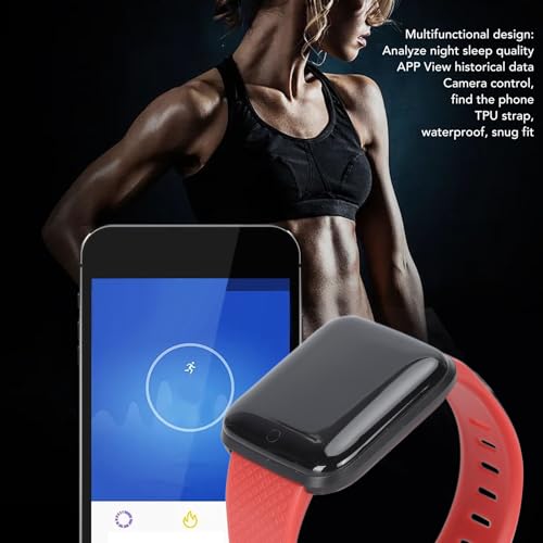 Smart Watch 1,44 Tum - Fitness Tracker & Stegräknare (Röd)