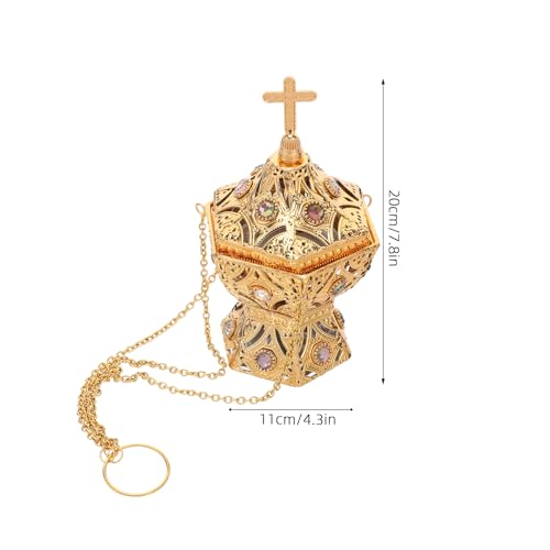 Accessoire d'aromathérapie polyvalent en métal orné d'une croix
