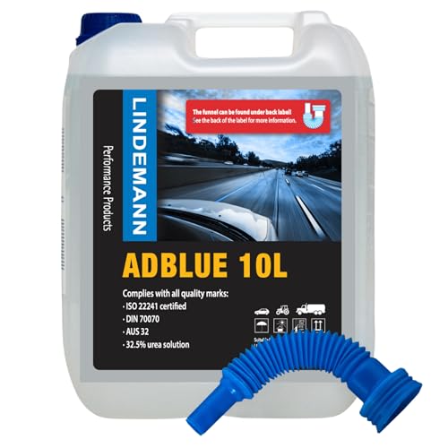 Lindemann Adblue 10L - Avec Bec Verseur (Derrière L'étiquette) - ISO 22241 - UREA AUS32 Grade - Pour Toutes Les Voitures - Ad Blue - Ad-Blue - Ad Blues Liquide (1)