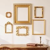 Kathfly 6 Pack Vintage Empty Picture Frames Baroque Gold Decor for Wall, 8' x...