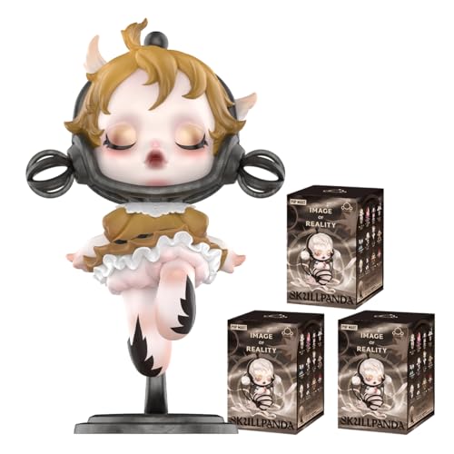 POP MART SKULLPANDA Image Of Reality �V���[�Y �y3�s�[�X�z �|�b�v�}�[�g �K�`���K�`�� �u���C���h �{�b�N�X �t�B�M���A �v�����f�� �v���~�A�� �������� �\�t�r �I���W�i�� �L�����N�^�[ �a���� �v���[���g