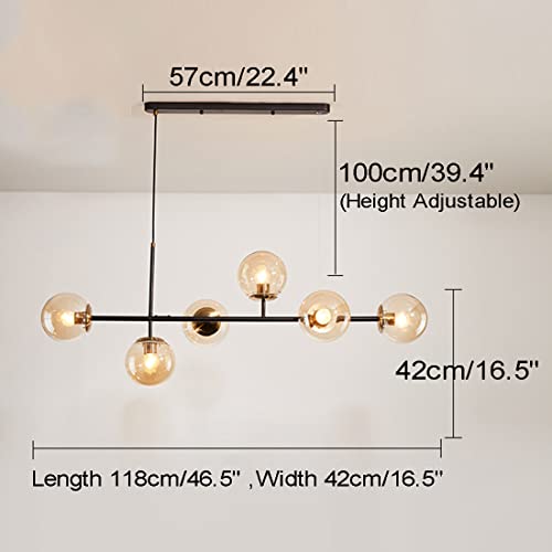 Suspension moderne en verre luminaire industriel linéaire ambre - 3