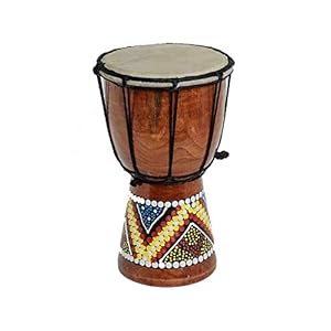 30 cm hoge kinderen djembe kleurrijk beschilderd drum handwerk