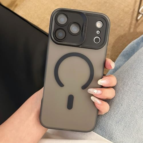 Coque iPhone 14 Pro magnétique pour éviter rayures silicone mat gris