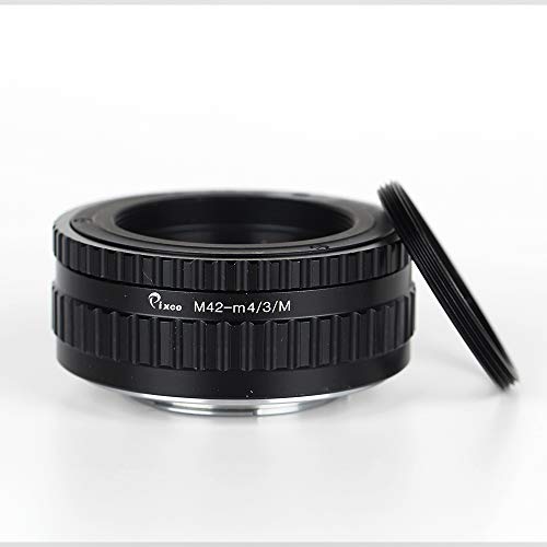 Pixco Adjustable Macro to Infinity Lens Adapter Suit for M42 Mount to Micro Four Thirds 4/3 Camera Panasonic LUMIX Olympus+39-42mm Step Down Ring Filter Adapter(M39-Mirco4/3 /M) (M39-Mirco4/3 /M)