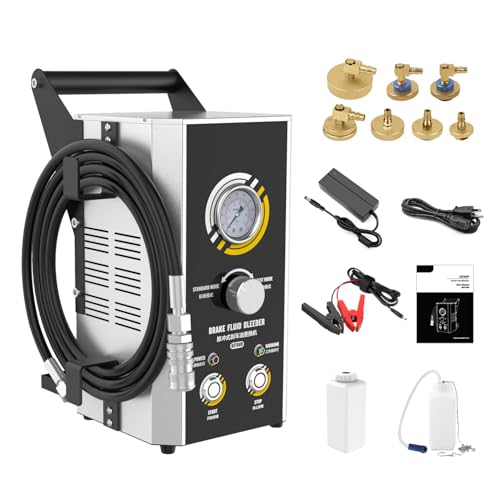 LUTIFIX Brake Bleeder Kit,110V Automotive Brake Fluid Oil Exchanger Machine,Brake Oil Fluid Extractor Pump,Standard & Fast Mode,One-Person Operation,One Button Fluid Exchange